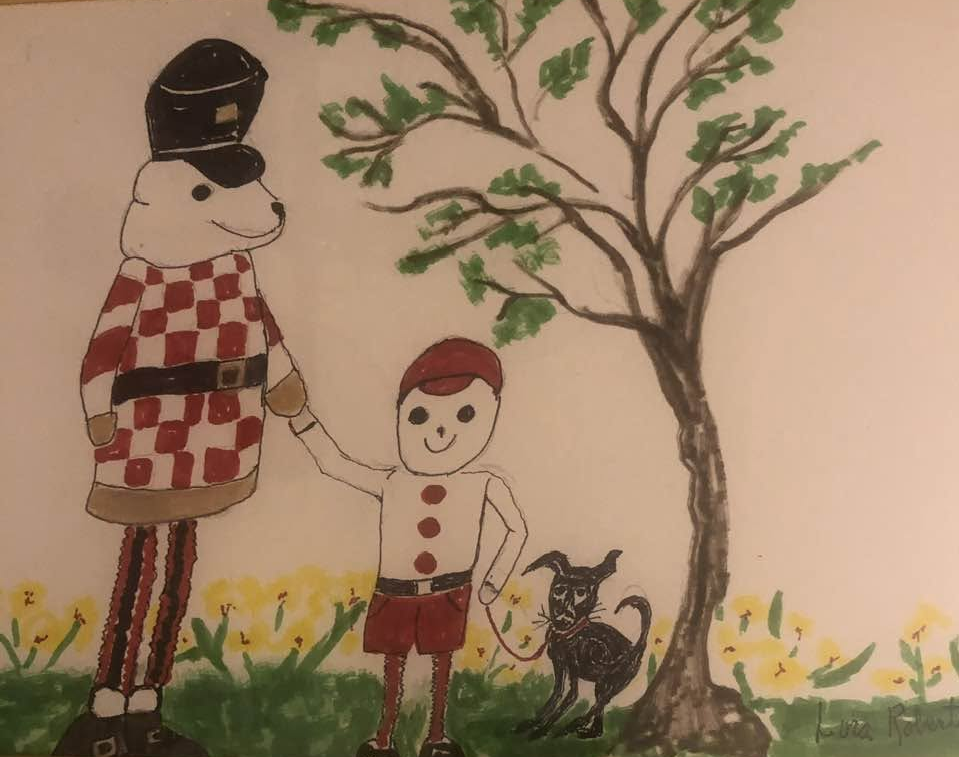 A Walk Through the Garden – Original Framed Watercolor