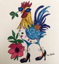 Fancy Rooster in Sunday Shoes