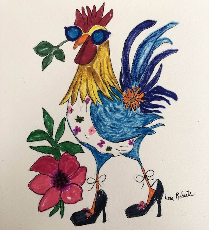Fancy Rooster in Sunday Shoes