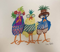 Three Little Friends – Original Framed Watercolor | Lora Lee Roberts